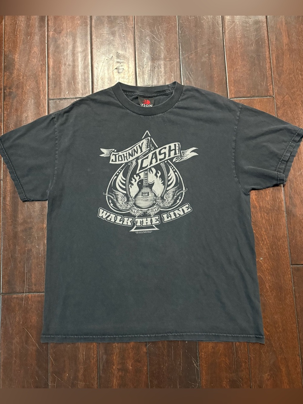 2007 Johnny Cash 'Walk the Line' Graphic Tee - Black